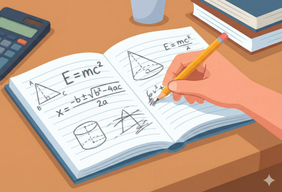 Child writing on paper